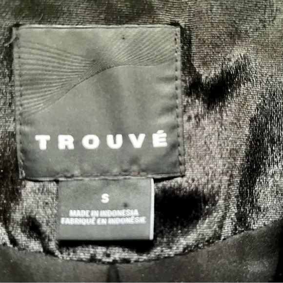 Trouvé Black Velvet Biker Jacket - Picture 4 of 5